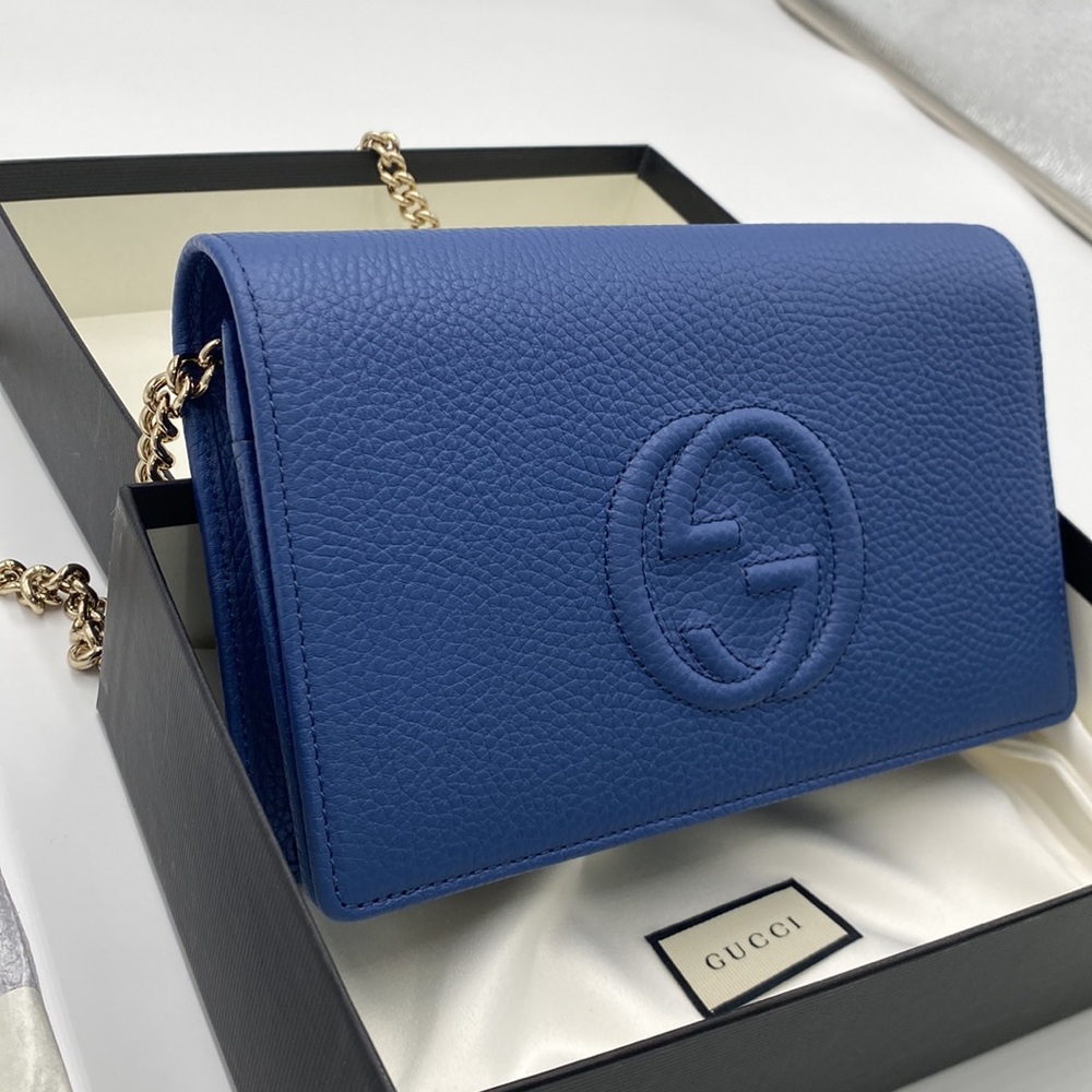GUCCI Soho Wallet on Chain - Leather Cross Body Bag